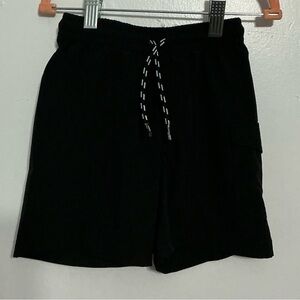 Okie Dokie Black Kids Shorts with Drawstring